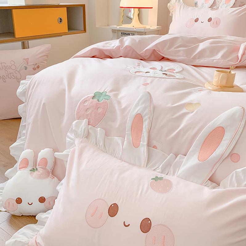 MiLL - Kawaii Lolita Rabbit Print Bedding Lolita Bedroom Set